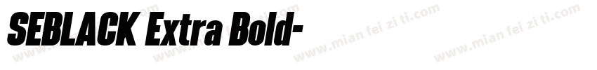 SEBLACK Extra Bold字体转换